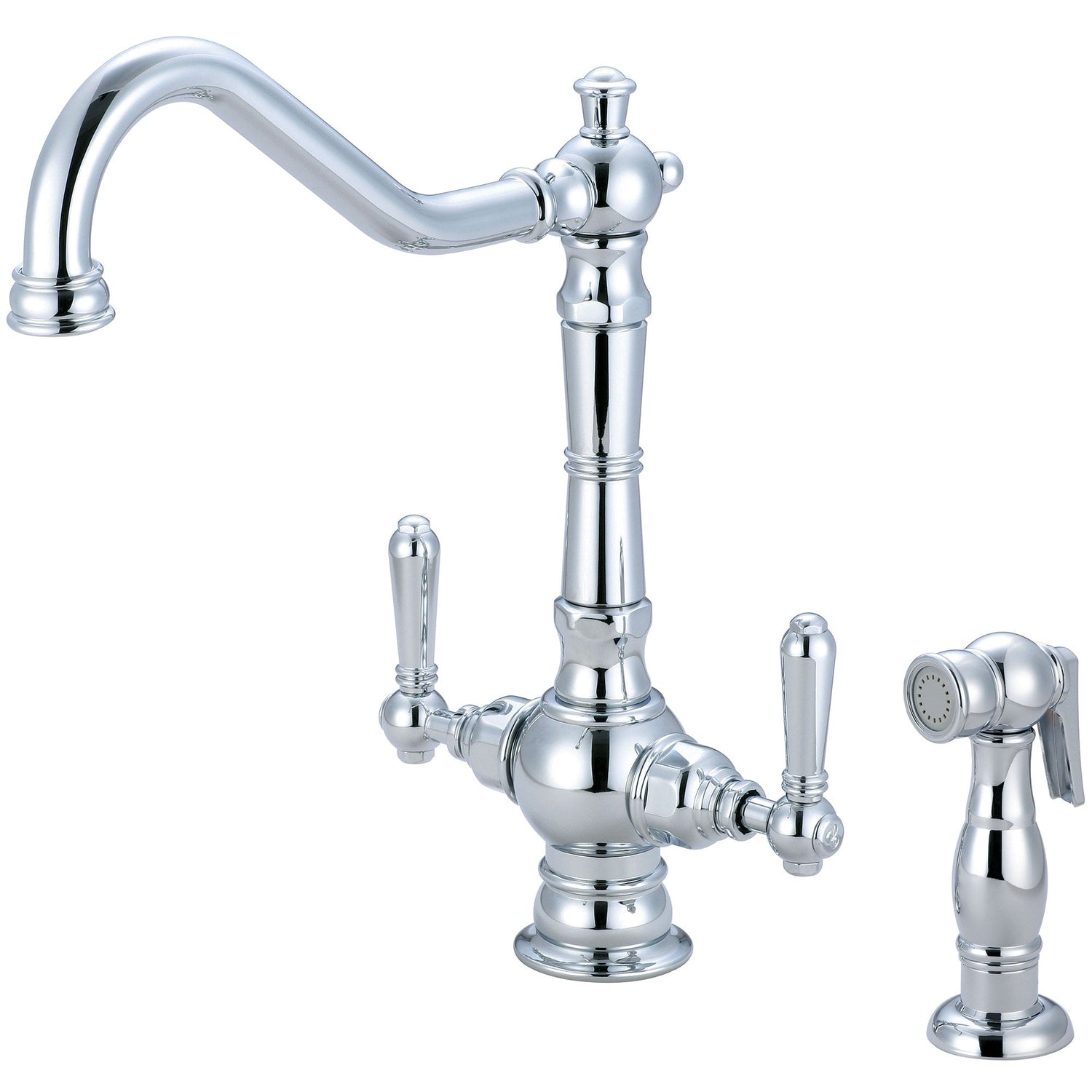 Pioneer 2AM401 Americana Two Handle Kitchen Faucet in Polished Chrome