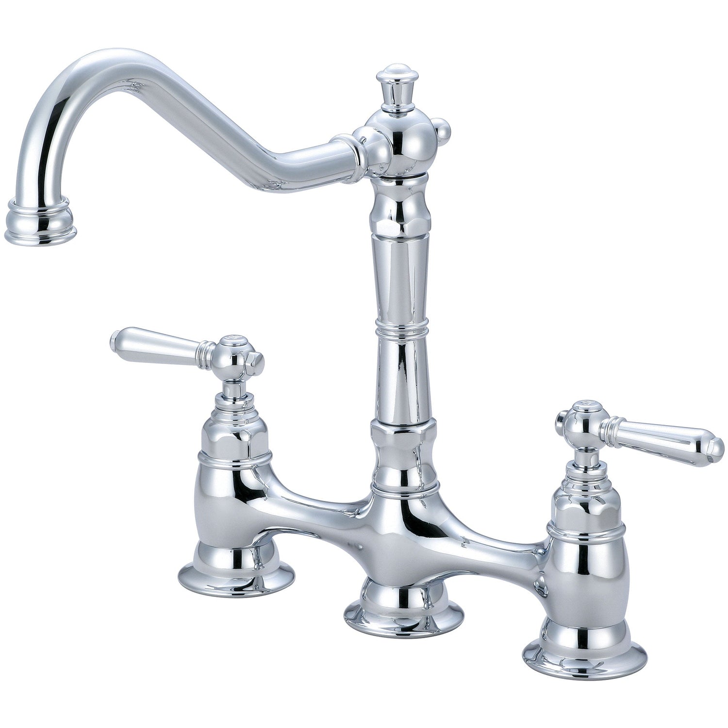 Pioneer 2AM500 Americana Two Handle Kitchen Bridge Faucet in Polished Chrome
