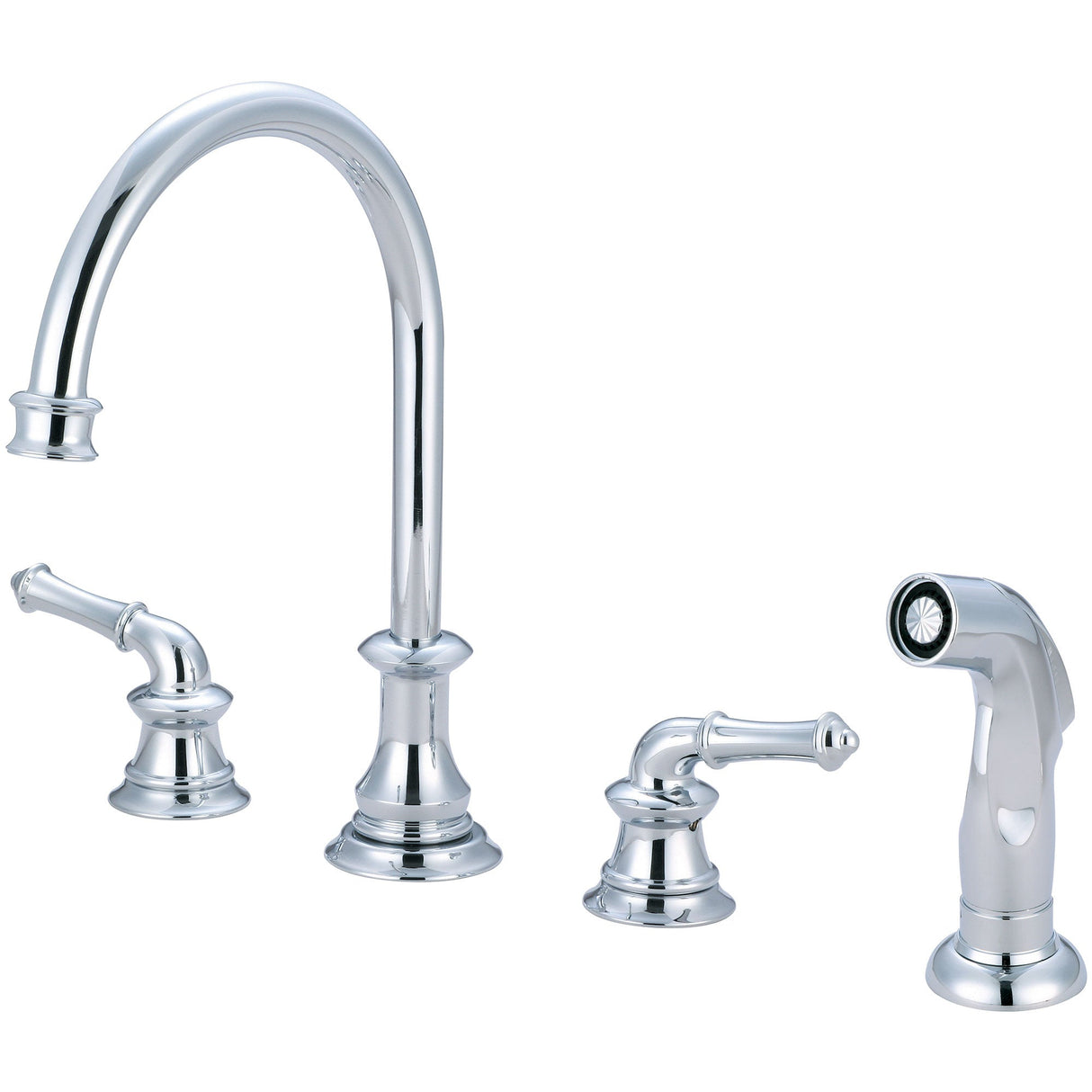 Pioneer 2DM201 Del Mar Two Handle Kitchen Widespread Faucet in Polished Chrome