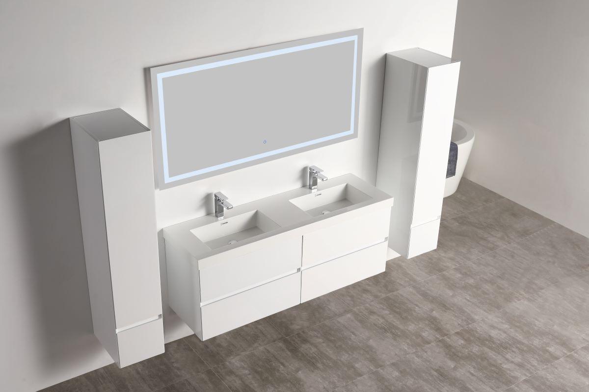 Blossom Assisi 60" Double Sink Vanity - Modern Minimalist Design with Soft-Closing Drawers