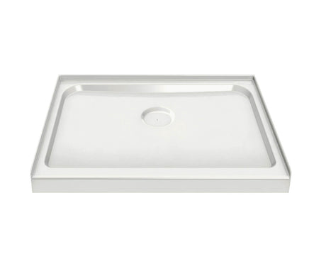 MAAX 105714-000-001-000 Square Base 42 3 in. 42 x 42 Acrylic Alcove Shower Base with Center Drain in White