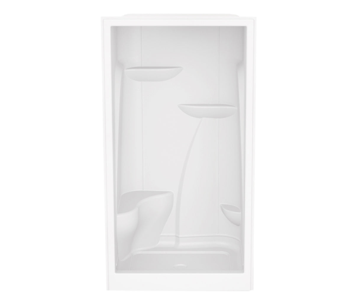 MAAX 103675-000-001-000 M148 48 x 36 Acrylic Alcove Center Drain One-Piece Shower in White