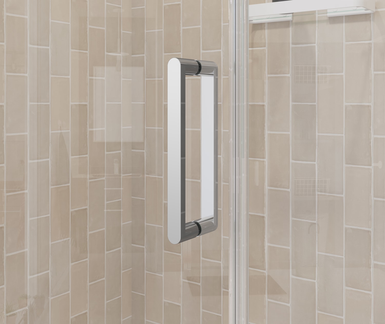 MAAX 138264-900-084-100 Manhattan 31-33 x 68 in. 6 mm Pivot Shower Door for Alcove Installation with Clear glass & Round Handle in Chrome