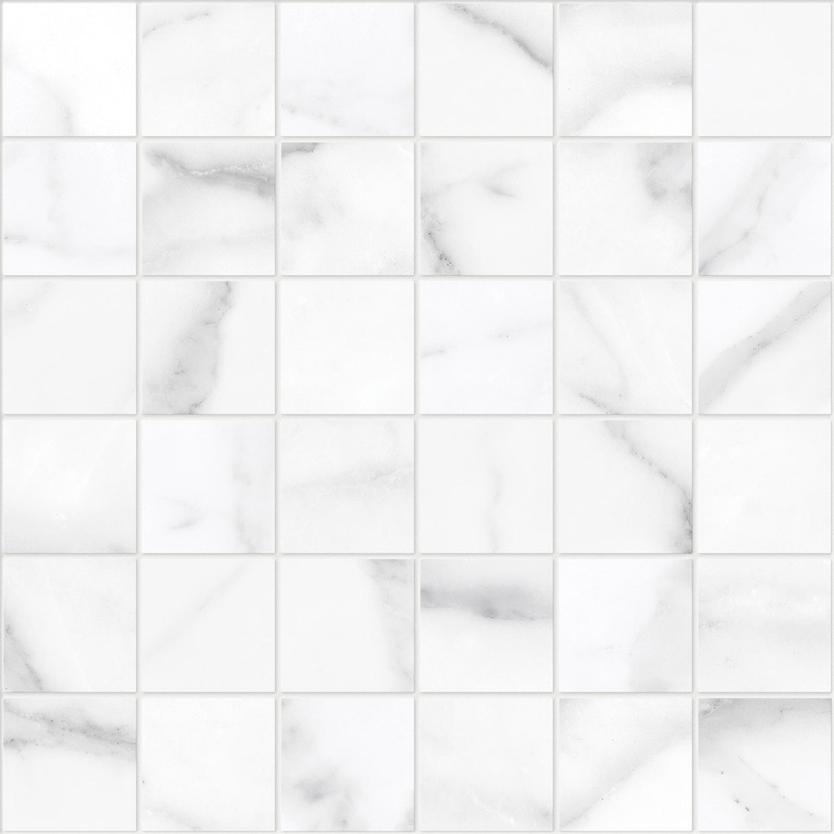 Anatolia Tile 2X2 La Marca Statuario Honed 36 Piece Mosaics. 1 Sheet = .96 Sf. 4501-0374-0 (68-475) Statuario Nuovo 2x2 Honed - premium natural stone mosaic tile from Anatolia Tile, available at PoshHaus showroom in Keene, NH