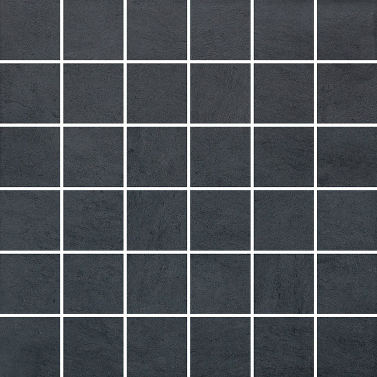Anatolia Tile 2X2 Matte Black Cinq 36 Piece Ceramic Mosaics. 1 Sheet = 1.16 Sq. Ft. 4001-0006-0 (46-192) Black 2x2 - premium natural stone mosaic tile from Anatolia Tile, available at PoshHaus showroom in Keene, NH
