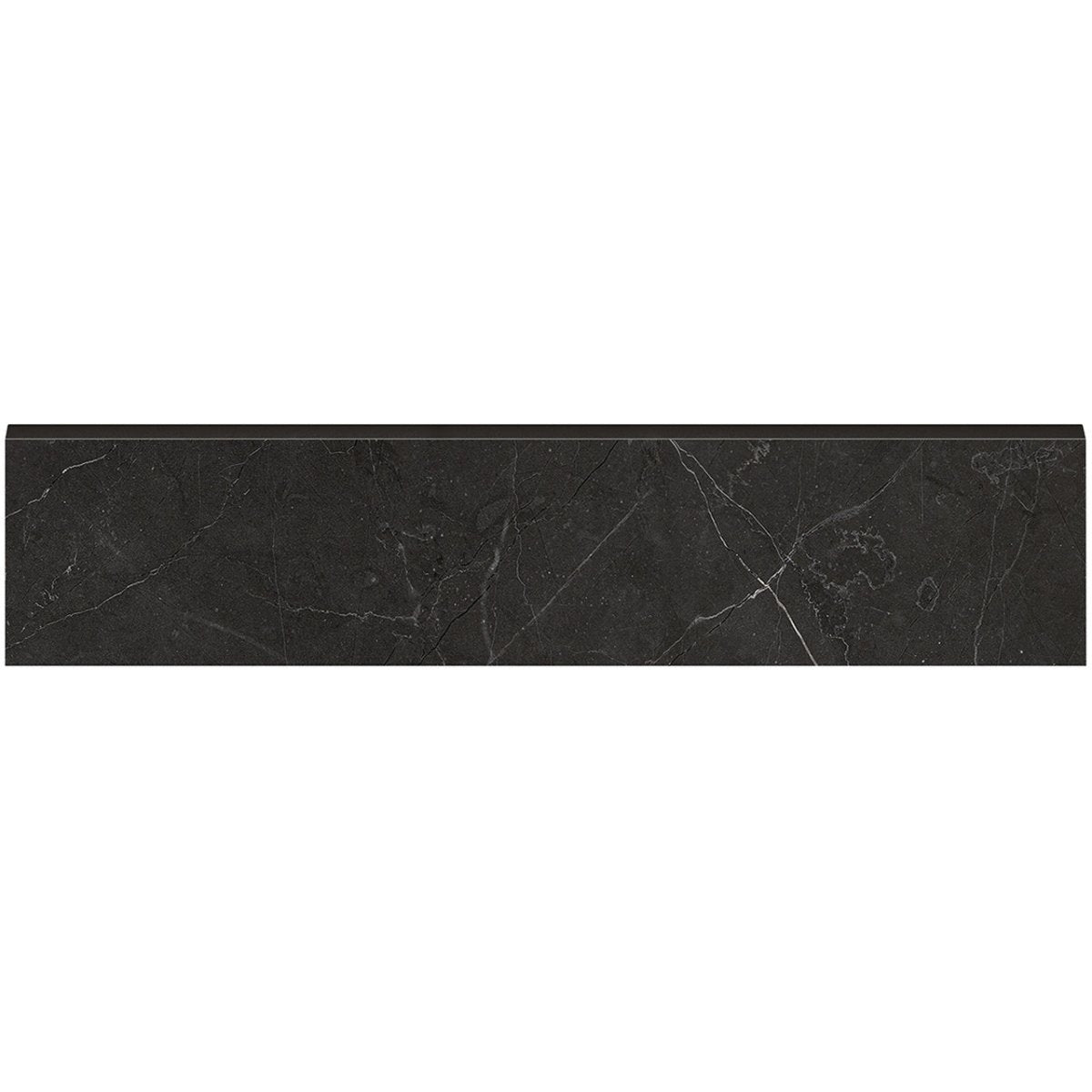 Anatolia Tile 3X12 Bn La Marca Nero Honed & Rectified Bullnose 4502-0289-0 Nero Venato 3x12 Bullnose Honed - premium natural stone mosaic tile from Anatolia Tile, available at PoshHaus showroom in Keene, NH