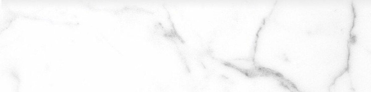 Anatolia Tile 3X12 Bn Mayfair Statuario Honed Bullnose 4502-0120-1 Statuario Venato 3x12 Bullnose Matte - premium natural stone mosaic tile from Anatolia Tile, available at PoshHaus showroom in Keene, NH