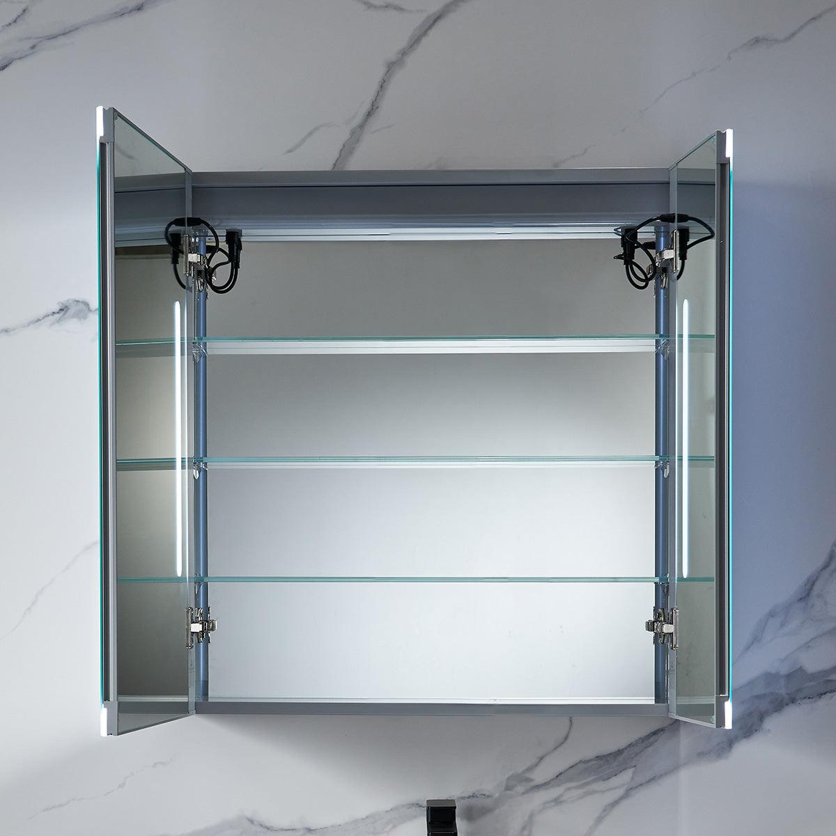 Capella LED Medicine Cabinet – Modern Vanity Mirror with Built-in Defogger and Touch Controls