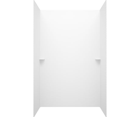 Swanstone SK-364896 36 x 48 x 96 Swanstone Smooth Glue up Shower Wall Kit in White SK364896.010