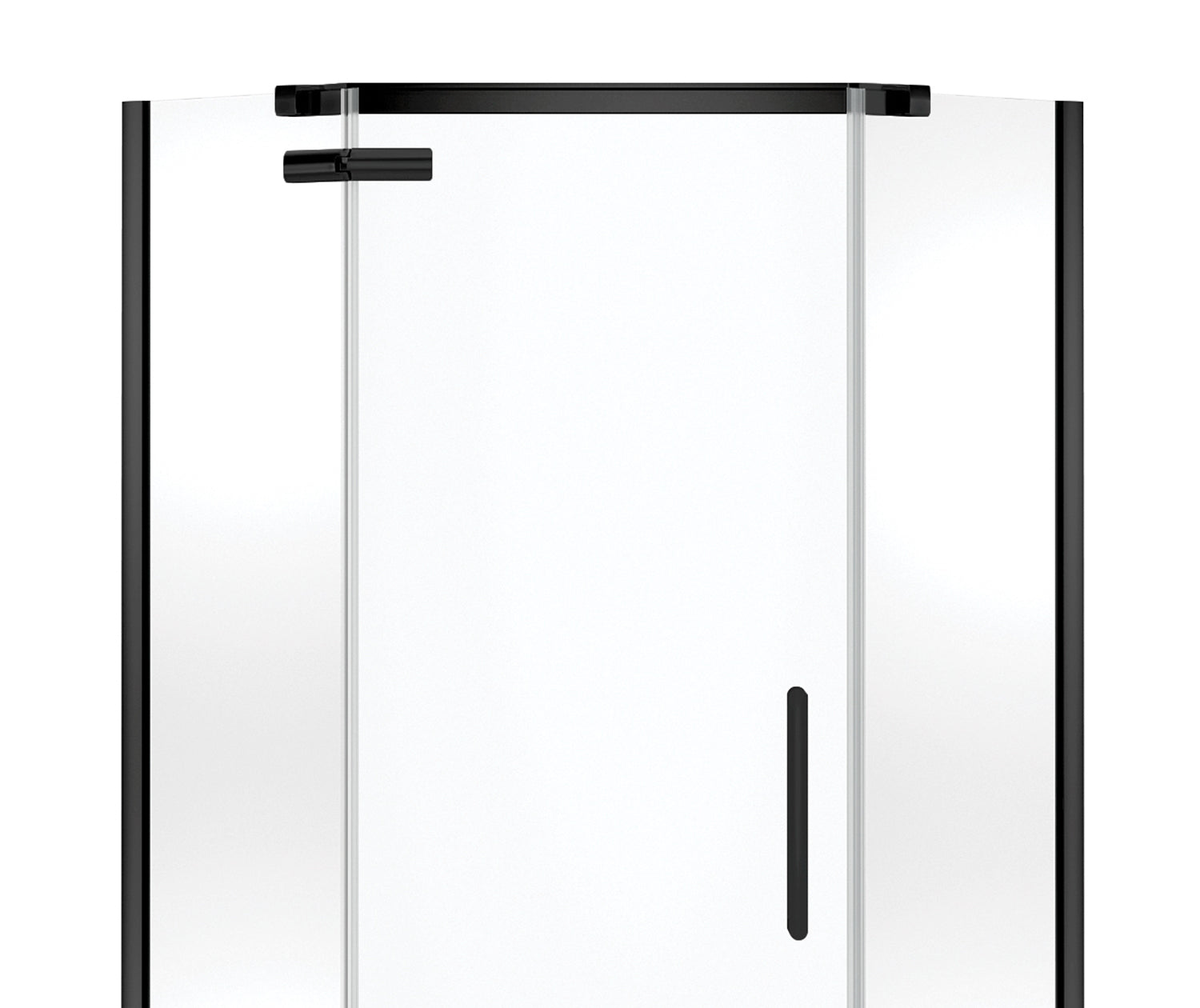 MAAX 137301-900-340-000 Hana Neo-angle 40 x 40 x 75 in. 8mm Pivot Shower Door for Corner Installation with Clear glass in Matte Black