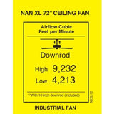 Matthews Fan NKXL-TB-BW-72 Nan XL 6-speed ceiling fan in Matte White finish with 72” solid barn wood tone wood blades