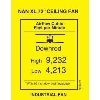 Matthews Fan NKXL-TB-WA-72 Nan XL 6-speed ceiling fan in Matte White finish with 72” solid walnut tone wood blades
