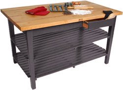 John Boos C4836-2S-N 48 Classic Country 2 Shelf Work Table, Eggplant