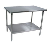 John Boos ST4-3696SSK Work Table - 96" 96"W x 36"D stainless steel