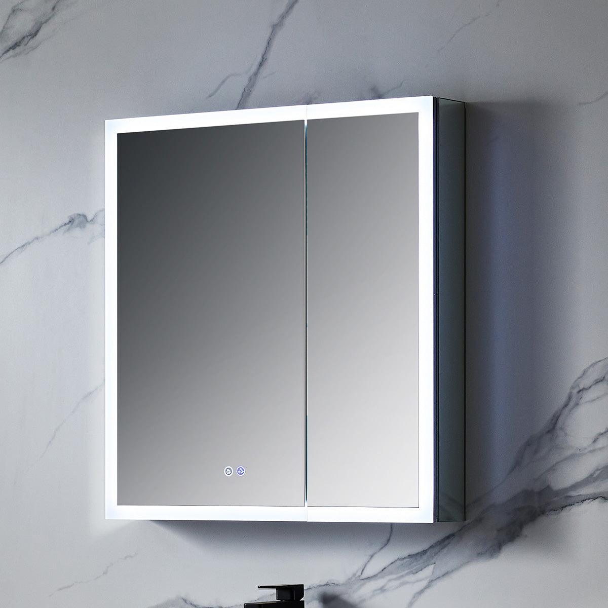Capella LED Medicine Cabinet – Modern Vanity Mirror with Built-in Defogger and Touch Controls