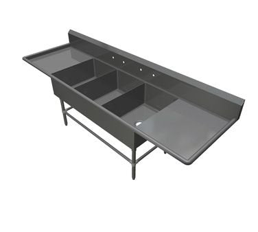 John Boos 43PB18244-2D24 Pro Bowl Sink, 105" x 29"