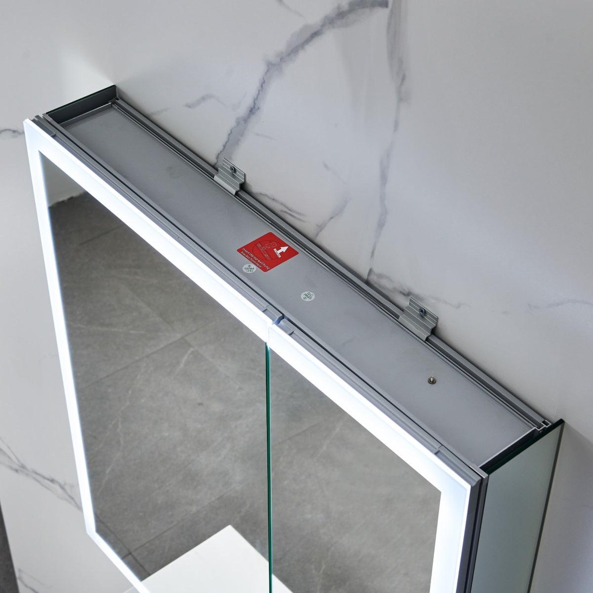 Capella LED Medicine Cabinet – Modern Vanity Mirror with Built-in Defogger and Touch Controls