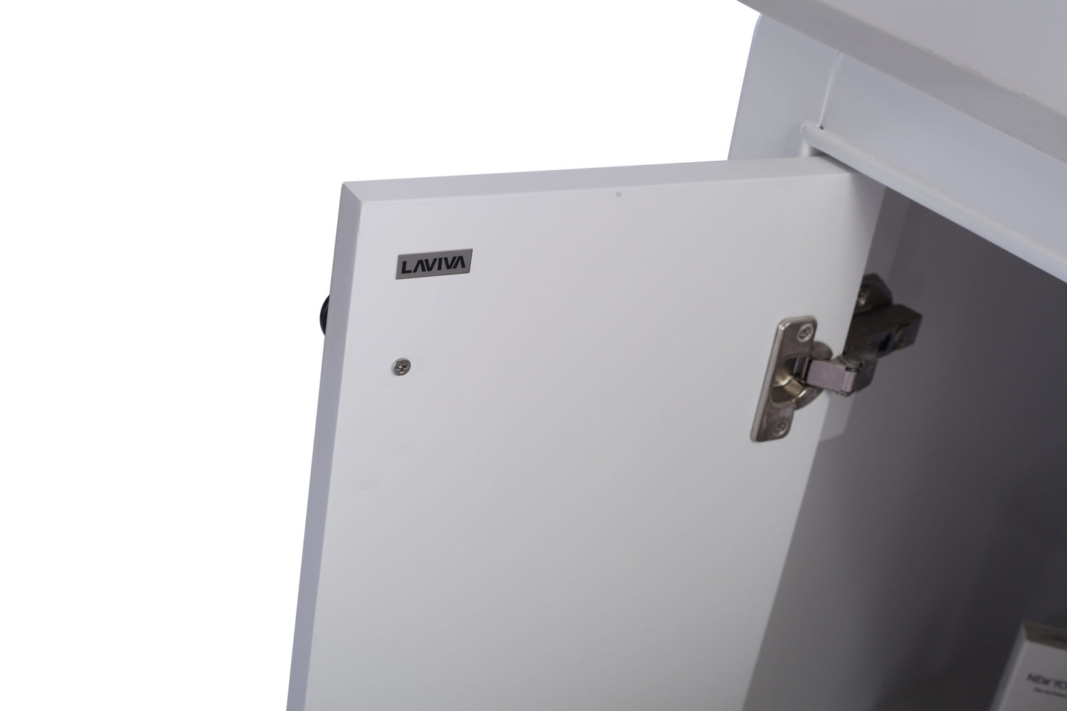 Odyssey 24" White Bathroom Vanity with White Carrara Marble Countertop Laviva 313613-24W-WC