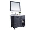 Odyssey 36" Maple Grey Bathroom Vanity with White Carrara Marble Countertop Laviva 313613-36G-WC