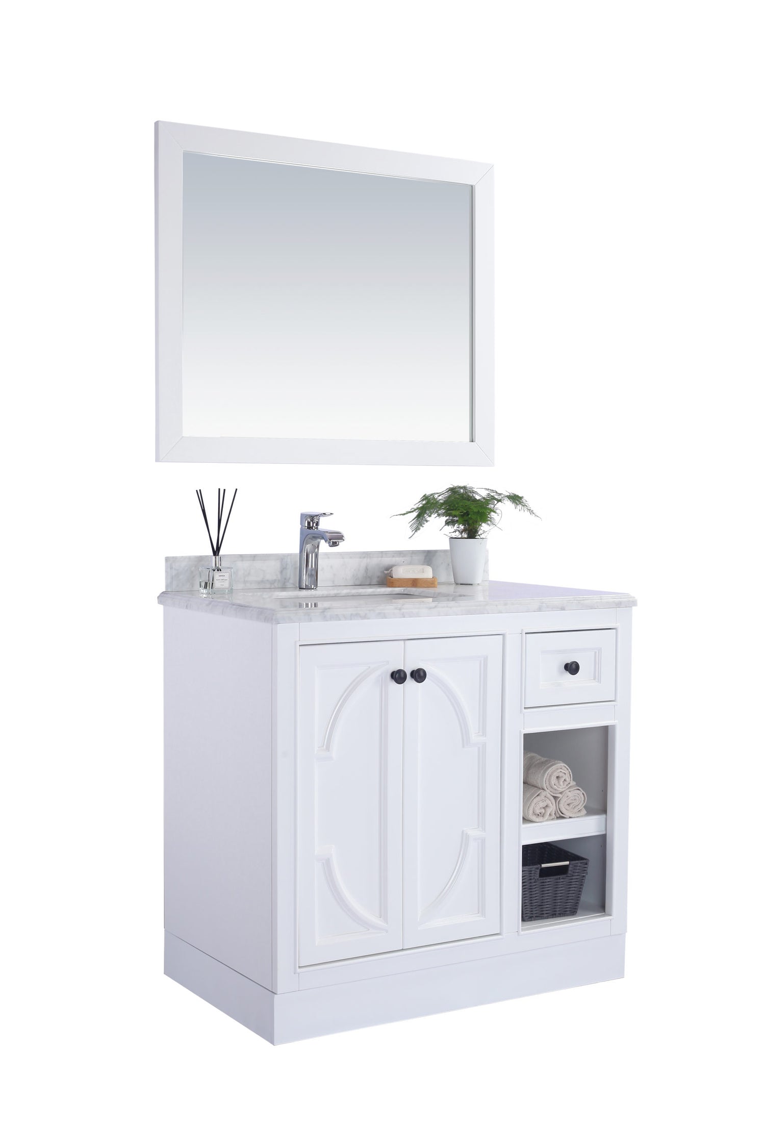 Odyssey 36" White Bathroom Vanity Cabinet Laviva 313613-36W