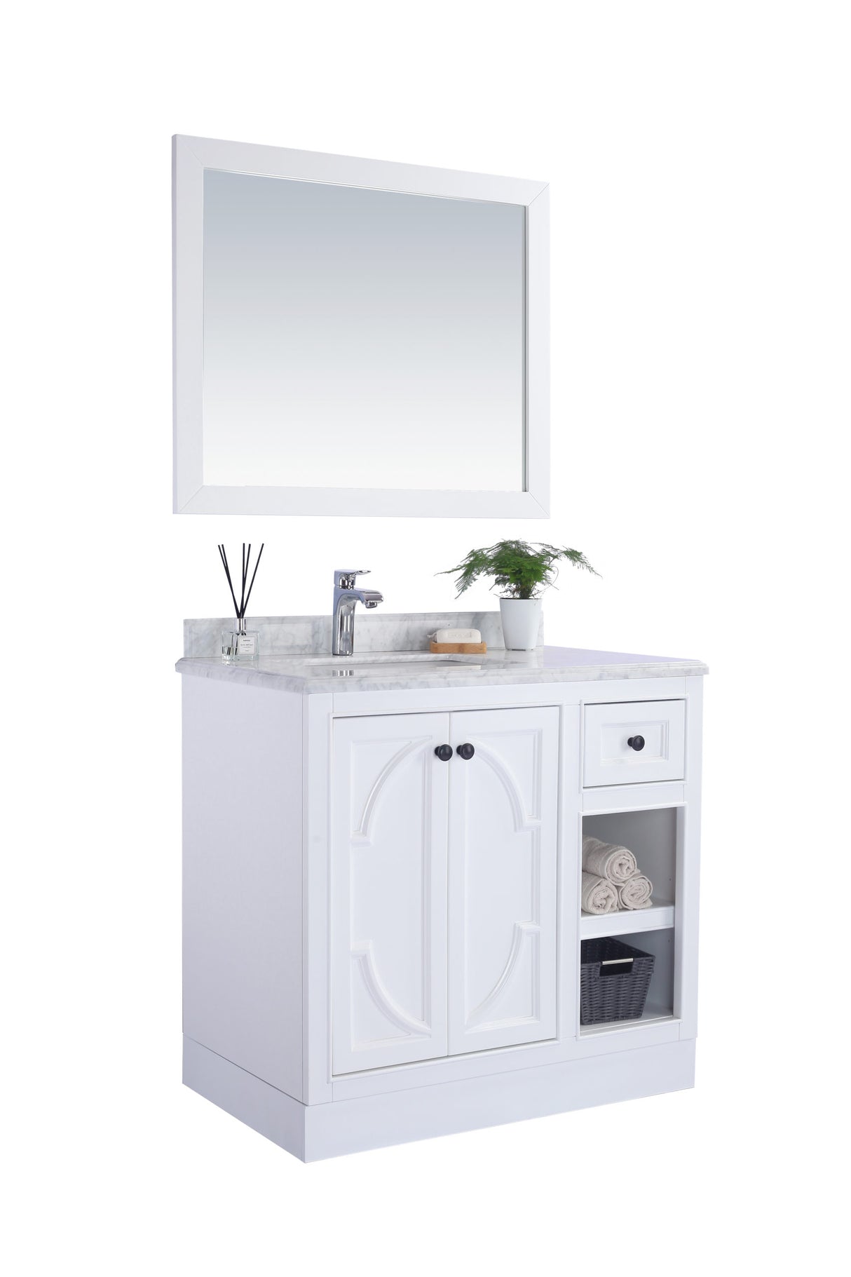 Odyssey 36" White Bathroom Vanity Cabinet Laviva 313613-36W