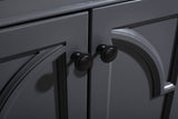 Odyssey 60" Maple Grey Double Sink Bathroom Vanity with Black Wood Marble Countertop Laviva 313613-60G-BW