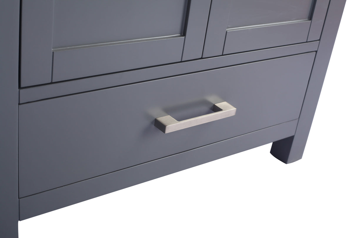 Wilson 30" Grey Bathroom Vanity with White Carrara Marble Countertop Laviva 313ANG-30G-WC
