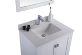 Wilson 30" White Bathroom Vanity with White Quartz Countertop Laviva 313ANG-30W-WQ