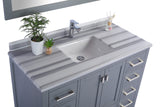 Wilson 48" Grey Bathroom Vanity with White Stripes Marble Countertop Laviva 313ANG-48G-WS