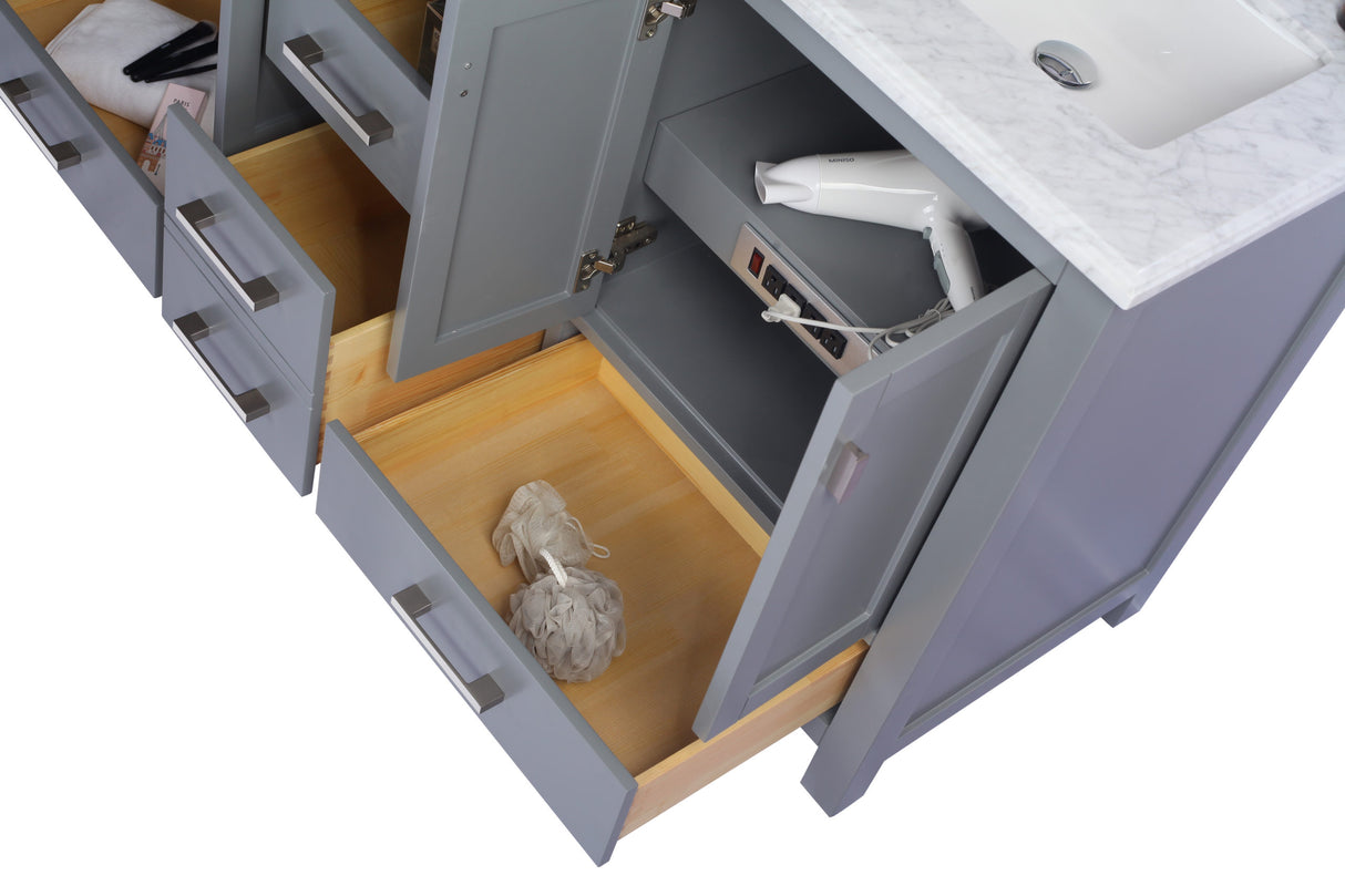 Wilson 60" Grey Double Sink Bathroom Vanity Cabinet Laviva 313ANG-60G