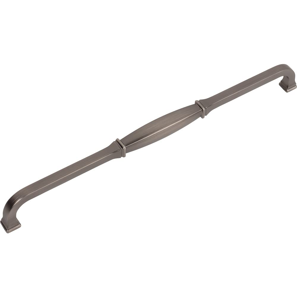 Jeffrey Alexander 278-305BNBDL 305 mm Center-to-Center Brushed Pewter Audrey Cabinet Pull