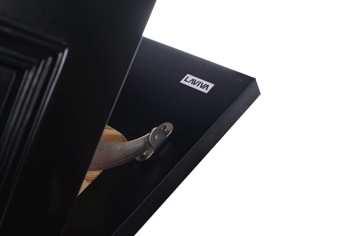 Luna 30" Espresso Bathroom Vanity with White Carrara Marble Countertop Laviva 313DVN-30E-WC