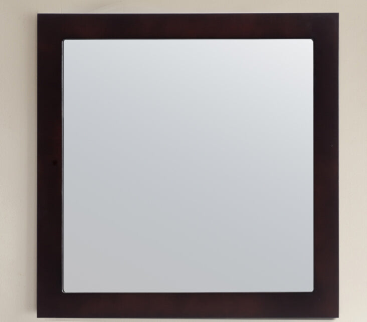 Sterling 30" Framed Square Espresso Mirror Laviva 313FF-3030E