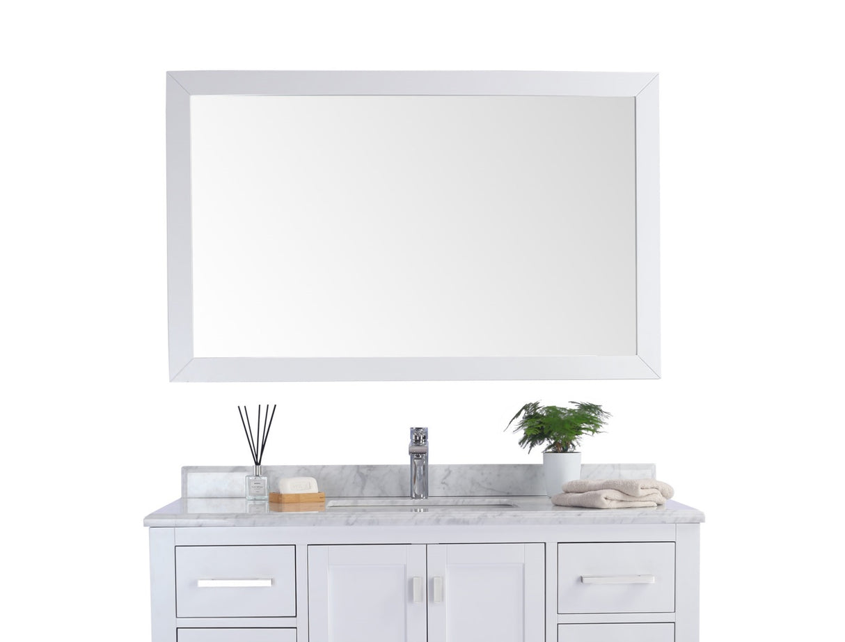 Sterling 48" Framed Rectangular White Mirror Laviva 313FF-4830W