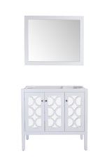 Mediterraneo 36" White Bathroom Vanity Cabinet Laviva 313MKSH-36W