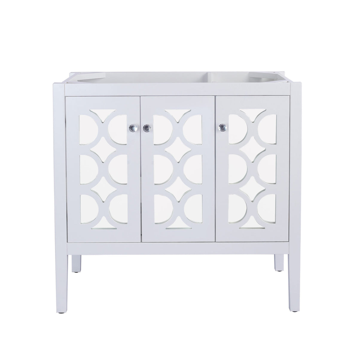 Mediterraneo 36" White Bathroom Vanity Cabinet Laviva 313MKSH-36W