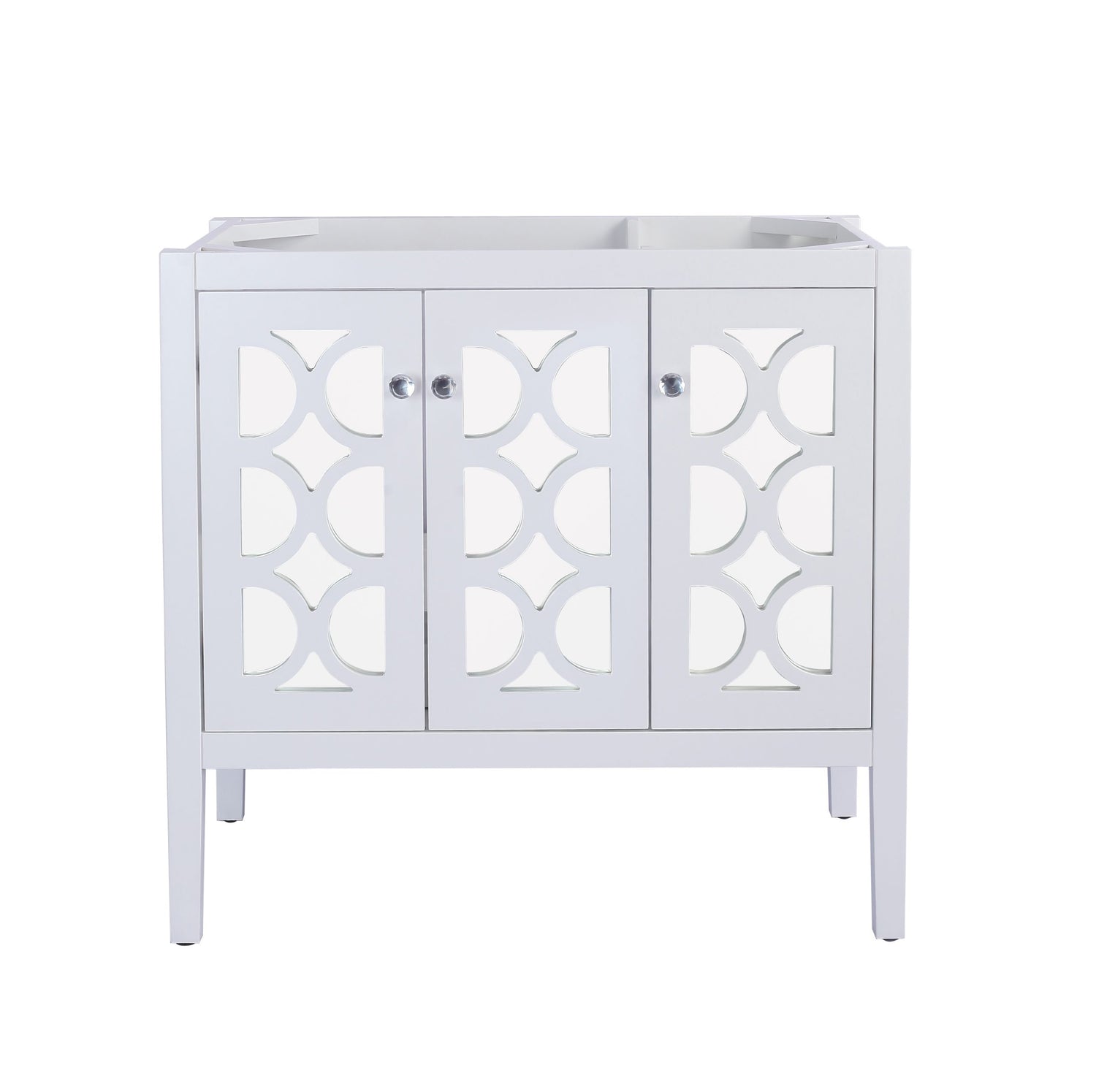 Mediterraneo 36" White Bathroom Vanity Cabinet Laviva 313MKSH-36W