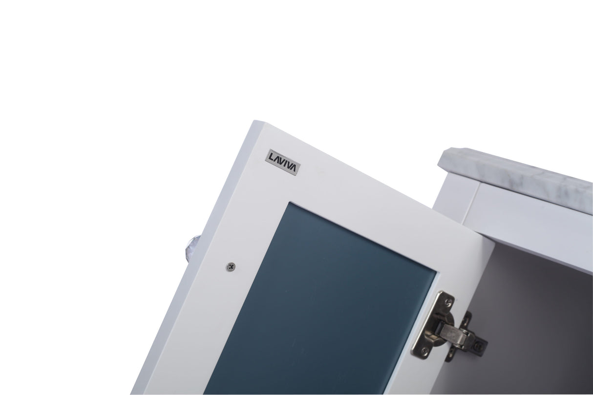 Mediterraneo 36" White Bathroom Vanity Cabinet Laviva 313MKSH-36W