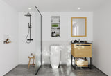 Alto 24” California White Oak Bathroom Vanity with Black Wood Marble Countertop Laviva 313SMR-24CO-BW