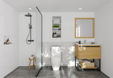 Alto 30" California White Oak Bathroom Vanity with Pure White Phoenix Stone Countertop Laviva 313SMR-30CO-PW