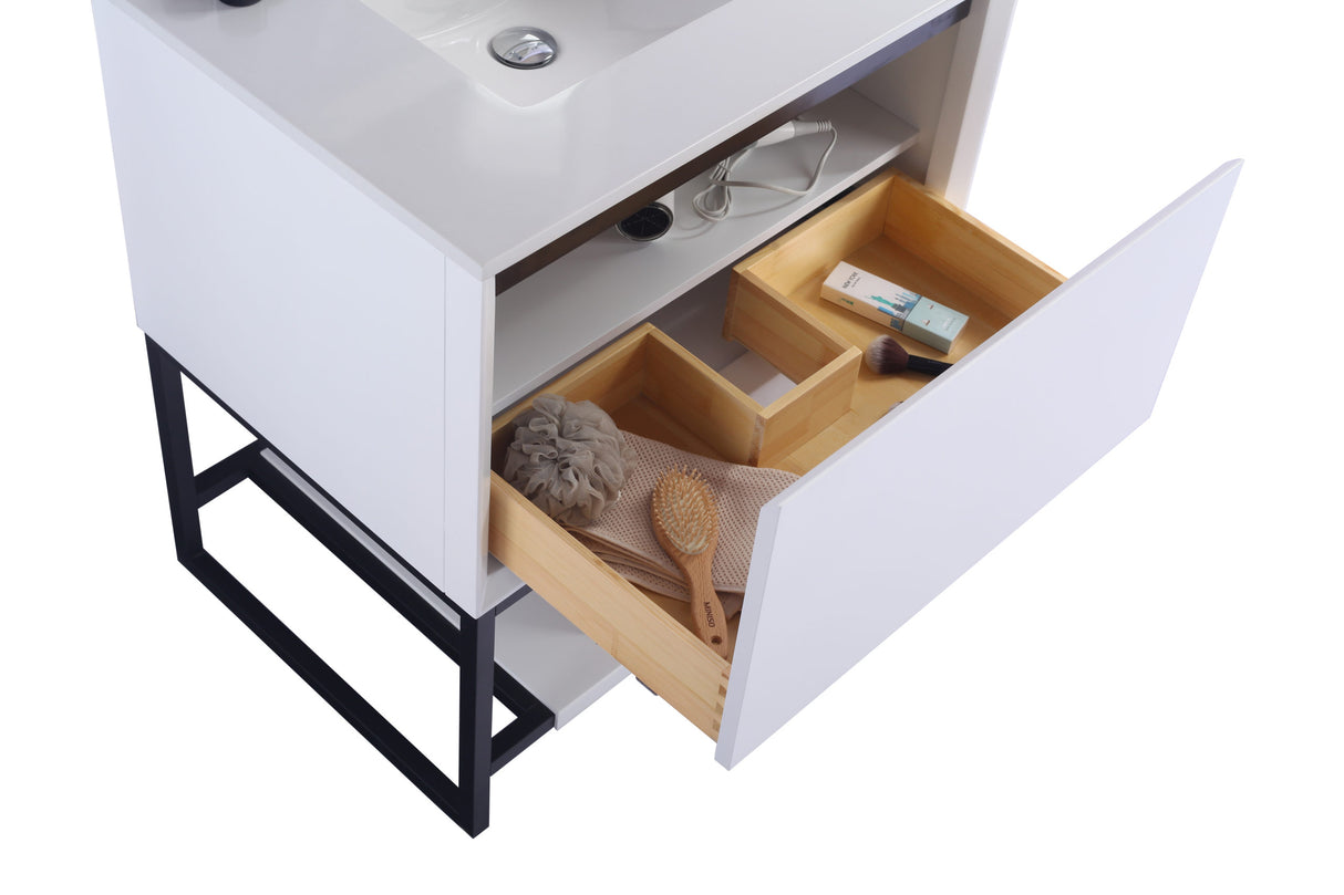 Alto 30" White Bathroom Vanity with White Quartz Countertop Laviva 313SMR-30W-WQ