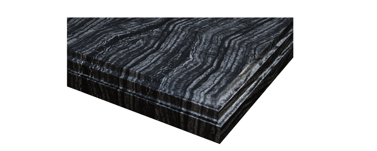 Forever 30" Single Hole Black Wood Marble Countertop with Rectangular Ceramic Sink Laviva 313SQ1H-30-BW