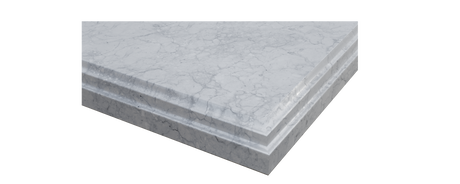 Forever 30" Single Hole White Carrara Marble Countertop with Rectangular Ceramic Sink Laviva 313SQ1H-30-WC