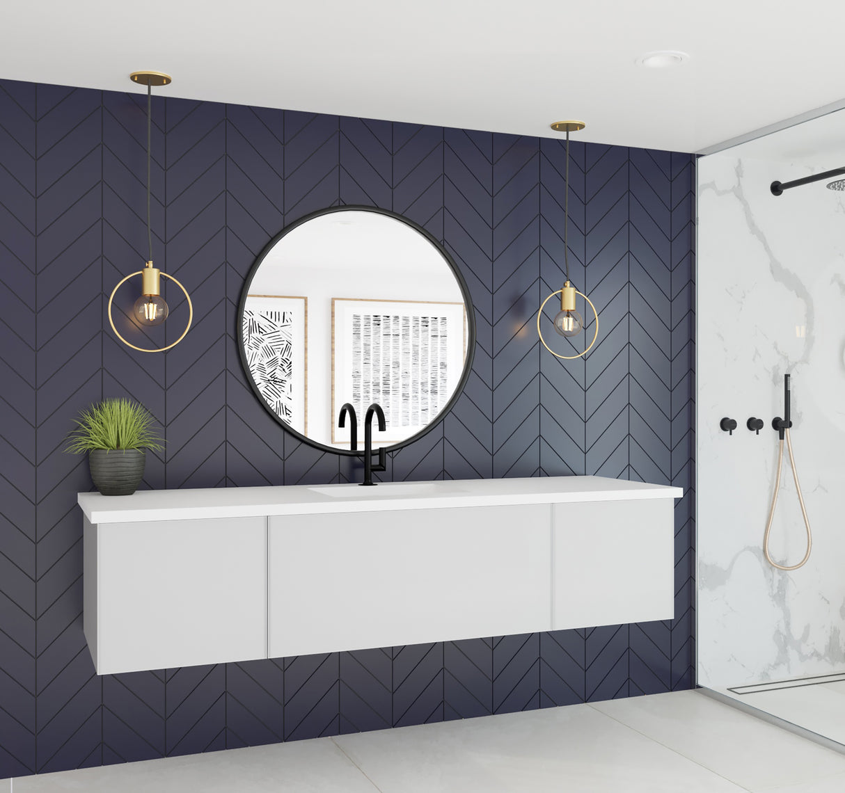 Forever VIVA Stone 72" Matte White Solid Surface Countertop with Single Integrated Sink Laviva 313SQ1HSS-72C-MW