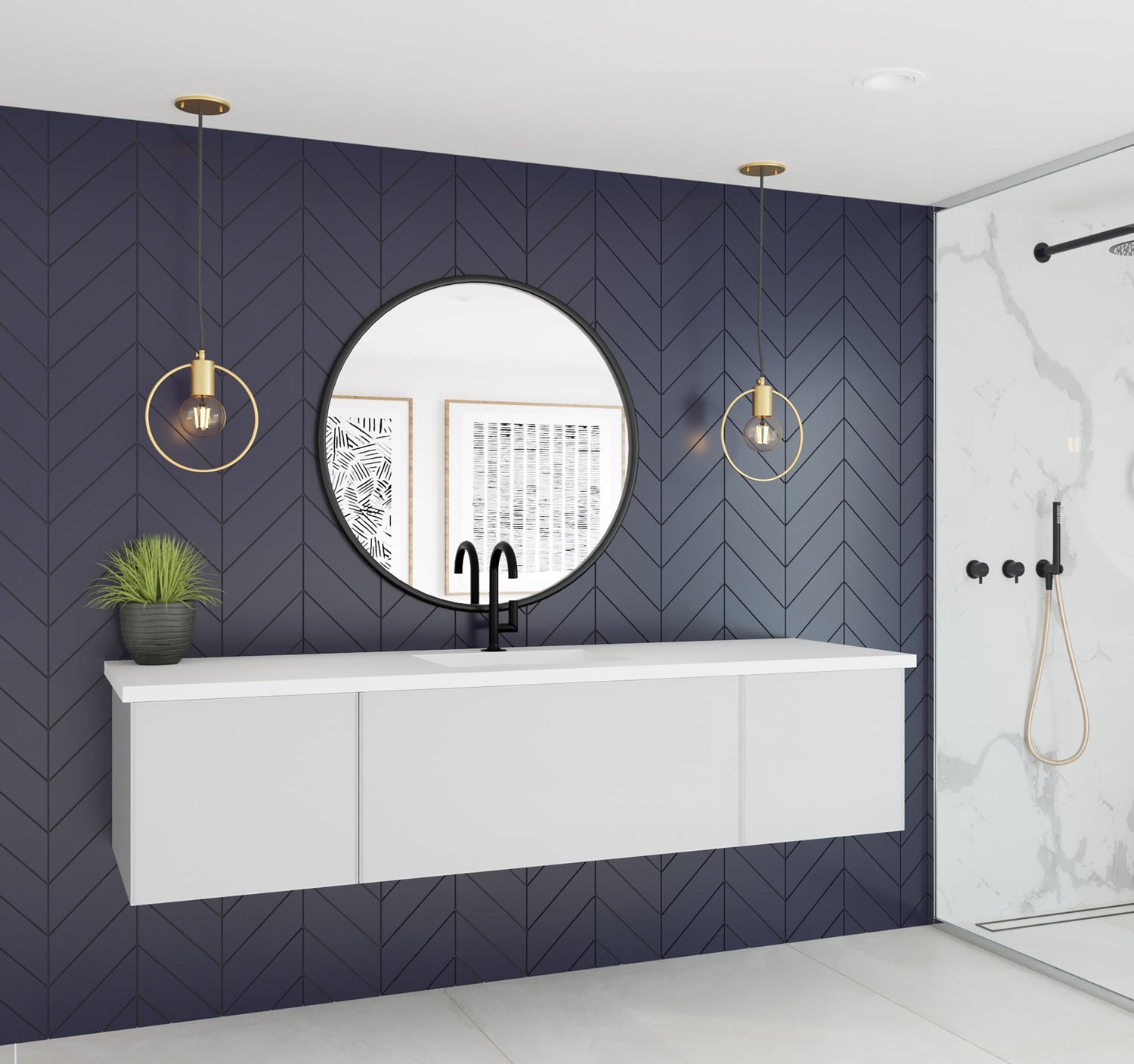 Forever VIVA Stone 72" Matte White Solid Surface Countertop with Single Integrated Sink Laviva 313SQ1HSS-72C-MW