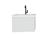 Vitri 24" Cloud White Bathroom Vanity with VIVA Stone Matte White Solid Surface Countertop Laviva 313VTR-24CW-MW