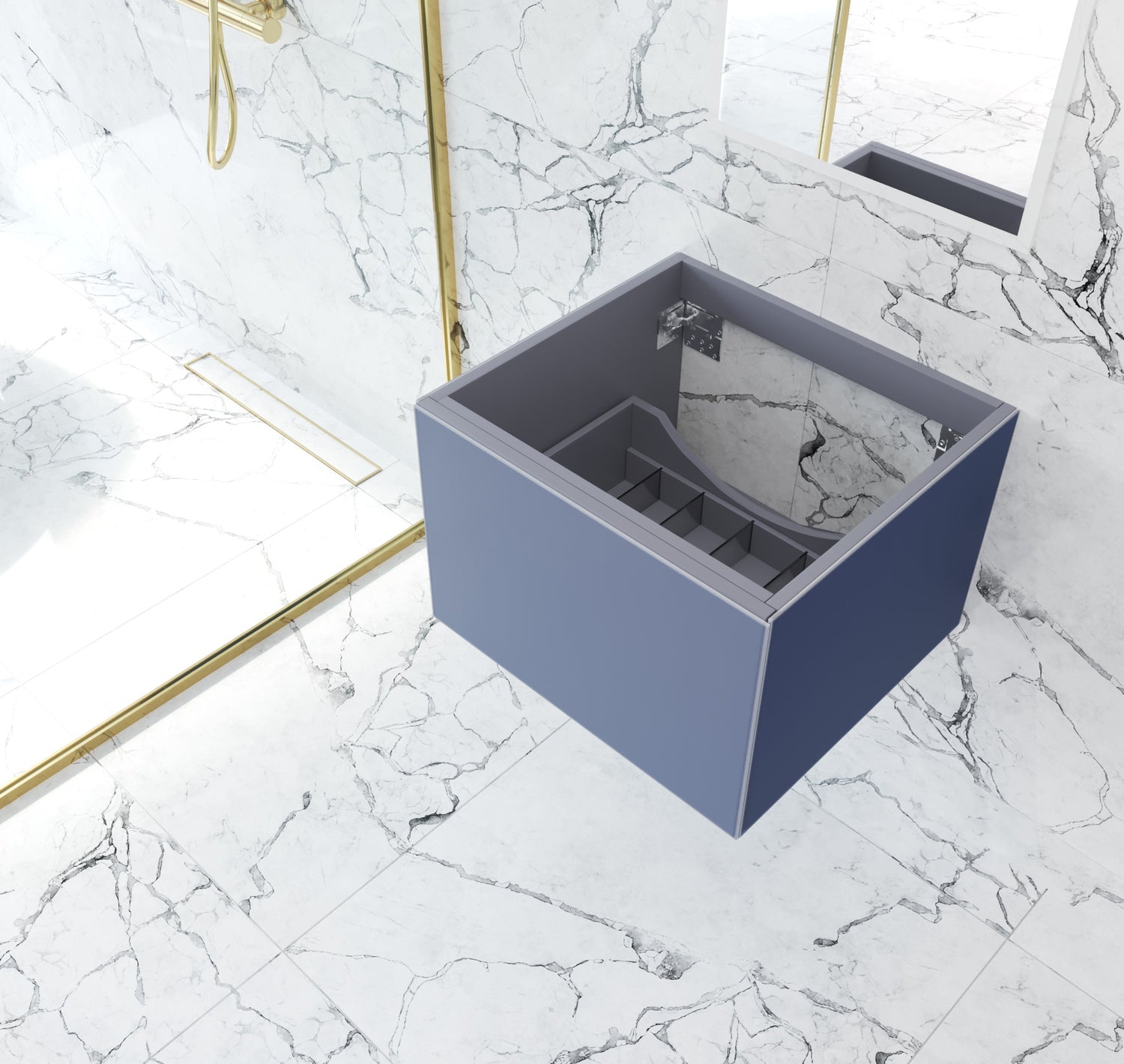 Vitri 24" Nautical Blue Wall Hung Bathroom Vanity Cabinet Laviva 313VTR-24NB