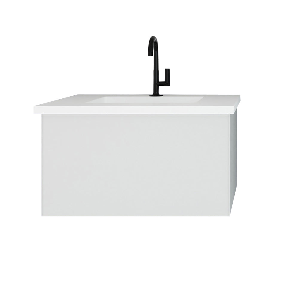 Vitri 30" Cloud White Bathroom Vanity with VIVA Stone Matte White Solid Surface Countertop Laviva 313VTR-30CW-MW