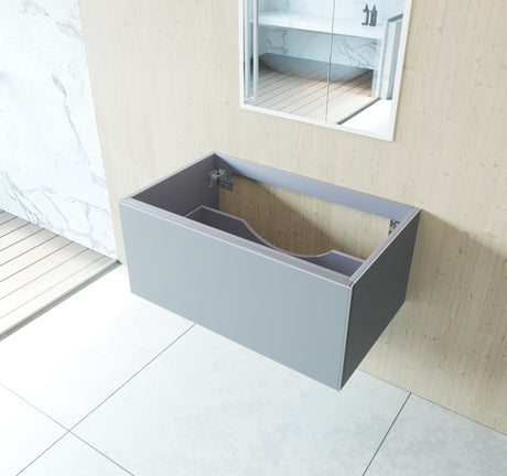 Vitri 36" Fossil Grey Wall Hung Bathroom Vanity Cabinet Laviva 313VTR-36FG