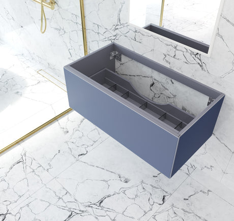 Vitri 42" Nautical Blue Wall Hung Bathroom Vanity Cabinet Laviva 313VTR-42NB